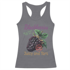 Fresh Juicy Blackberries Racerback Tank Top Retro Vintage Backberry Farmers Market TS02 Charcoal Print Your Wear