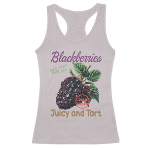 Fresh Juicy Blackberries Racerback Tank Top Retro Vintage Backberry Farmers Market TS02 Ice Gray Print Your Wear