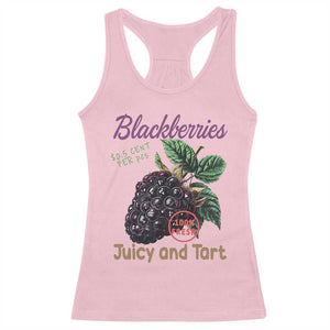Fresh Juicy Blackberries Racerback Tank Top Retro Vintage Backberry Farmers Market TS02 Light Pink Print Your Wear