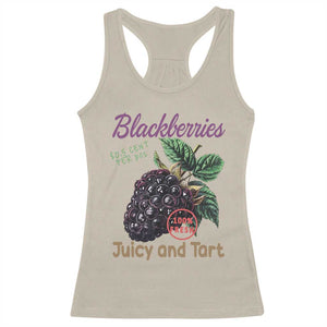 Fresh Juicy Blackberries Racerback Tank Top Retro Vintage Backberry Farmers Market TS02 Sand Print Your Wear