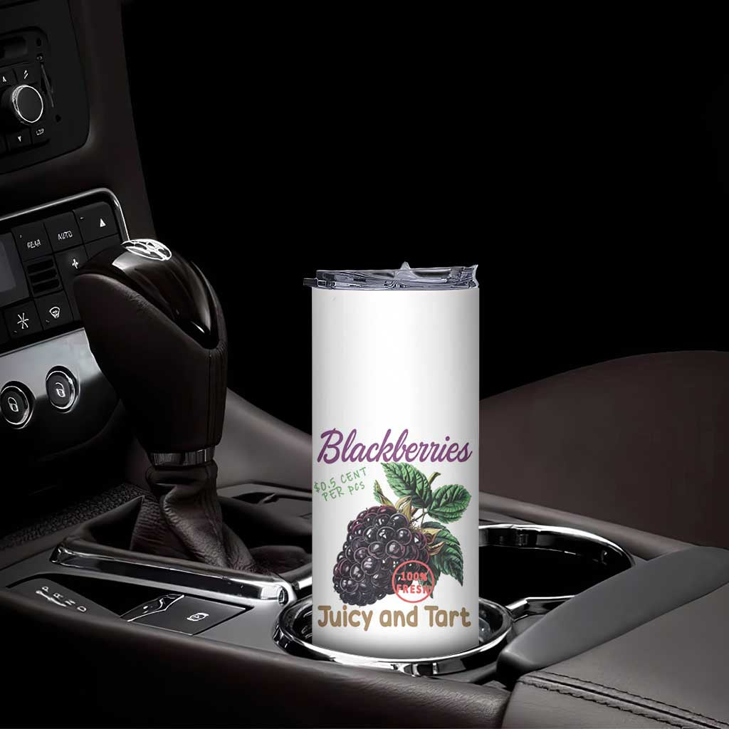 Fresh Juicy Blackberries Skinny Tumbler Retro Vintage Backberry Farmers Market TS02 Print Your Wear
