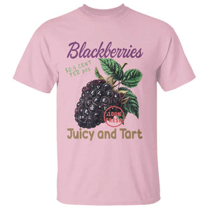Fresh Juicy Blackberries T Shirt Retro Vintage Backberry Farmers Market TS02 Light Pink Print Your Wear