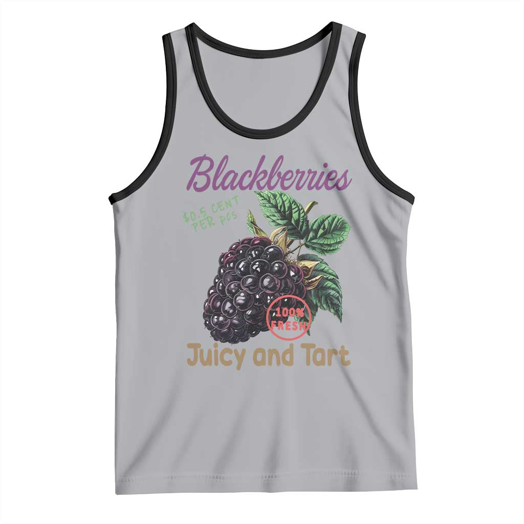 Fresh Juicy Blackberries Tank Top Retro Vintage Backberry Farmers Market TS02 Athletic Heather Black Print Your Wear