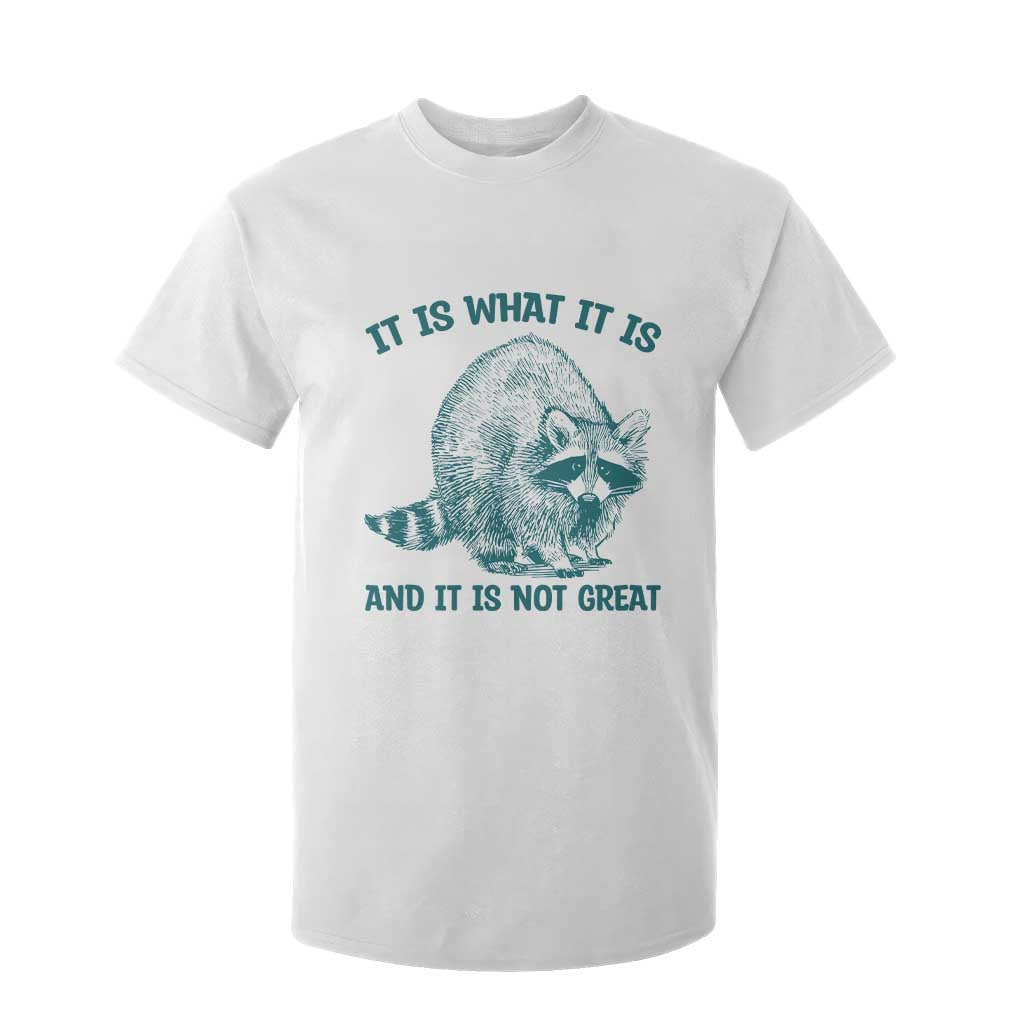Funny Raccoon Meme It Is What It Is T Shirt For Kid And It Is Not Great Mental Health Support TS02 White Print Your Wear