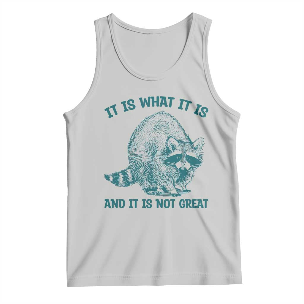 Funny Raccoon Meme It Is What It Is Tank Top And It Is Not Great Mental Health Support TS02 Ash Print Your Wear