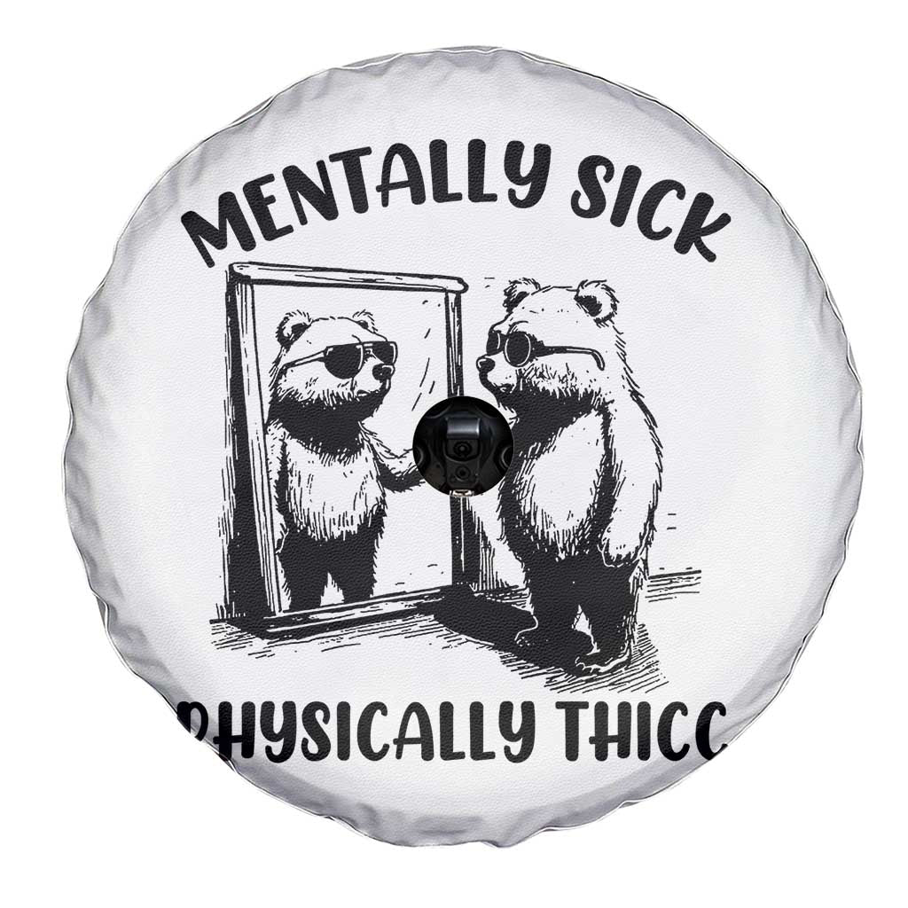 Mentally Sick Physically Thick Spare Tire Cover Retro Vintage Silly Raccoon Weird Meme TS02 Print Your Wear