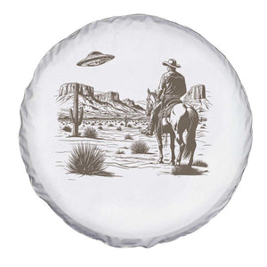 UFO Western Cowboy Spare Tire Cover Rodeo Wild West Retro Vintage Graphic TS02 Print Your Wear