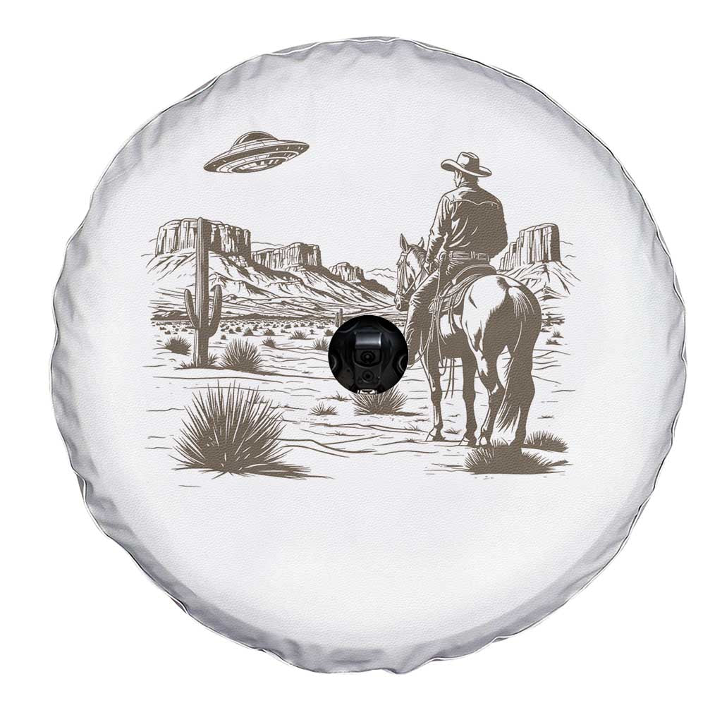 UFO Western Cowboy Spare Tire Cover Rodeo Wild West Retro Vintage Graphic TS02 Print Your Wear