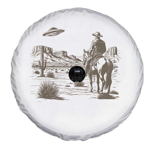 UFO Western Cowboy Spare Tire Cover Rodeo Wild West Retro Vintage Graphic TS02 Print Your Wear