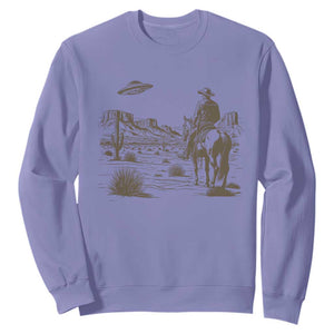 UFO Western Cowboy Sweatshirt Rodeo Wild West Retro Vintage Graphic TS02 Violet Print Your Wear