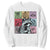 Raccoon Drinking Coffee Graphic Sweatshirt Funny Trash Panda Retro 90s Style TS02 White Print Your Wear