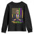 Funny Trump Keep Mardi Gras Great Again Youth Sweatshirt American Flag Fleur De Lis Beads TS02 Black Print Your Wear