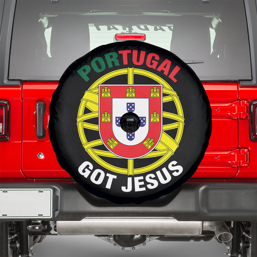 Portugal Got Jesus Christian Faith Spare Tire Cover Portuguese Pride Religious Patriotic Gift TS02 Print Your Wear