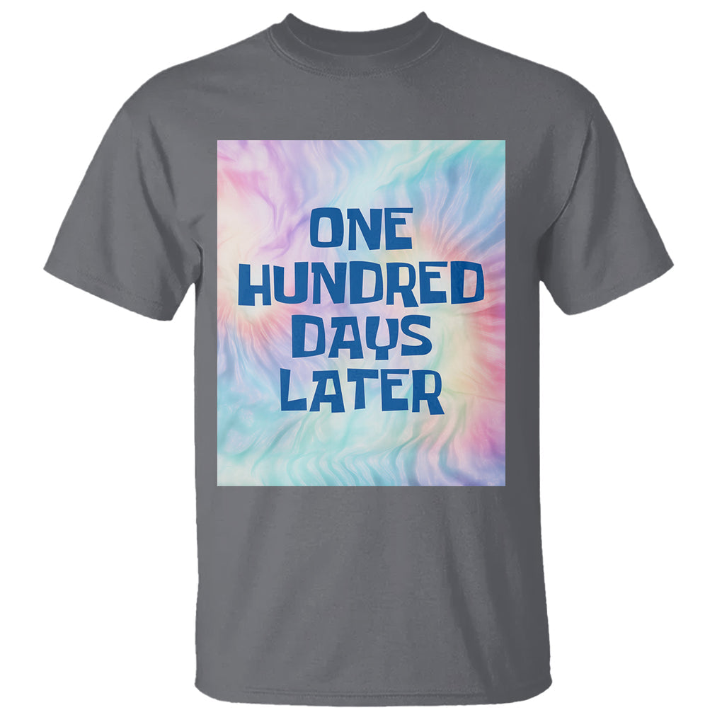 Funny 100 Days of School T Shirt One Hundred Days Later TS02 Charcoal Printyourwear