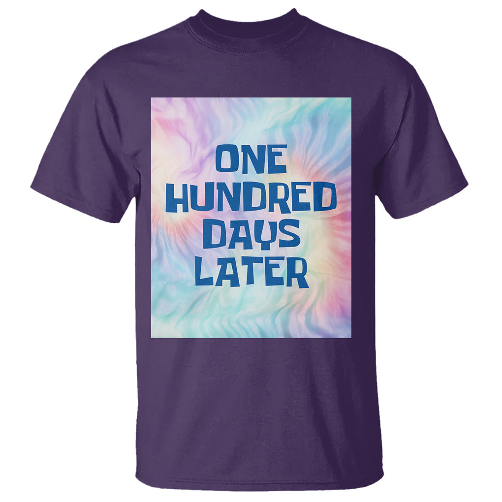 Funny 100 Days of School T Shirt One Hundred Days Later TS02 Purple Printyourwear