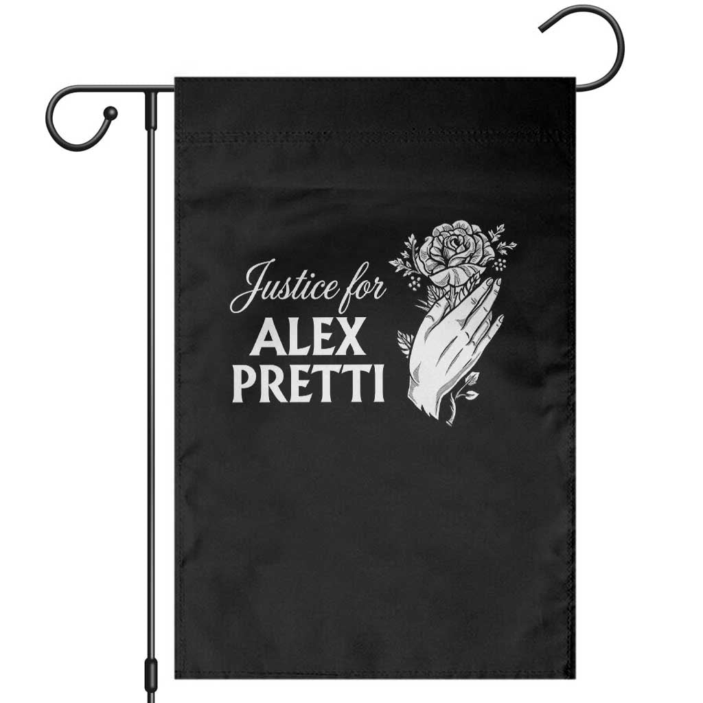 Justice for Alex Pretti Floral Memorial Garden Flag Minneapolis Jan 24 2026 Tribute TS02 Black Print Your Wear