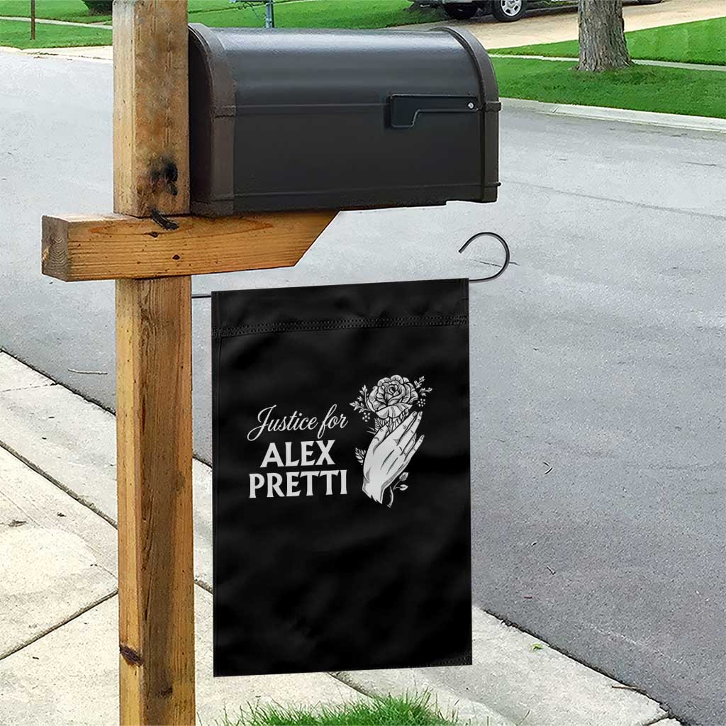 Justice for Alex Pretti Floral Memorial Garden Flag Minneapolis Jan 24 2026 Tribute TS02 Print Your Wear