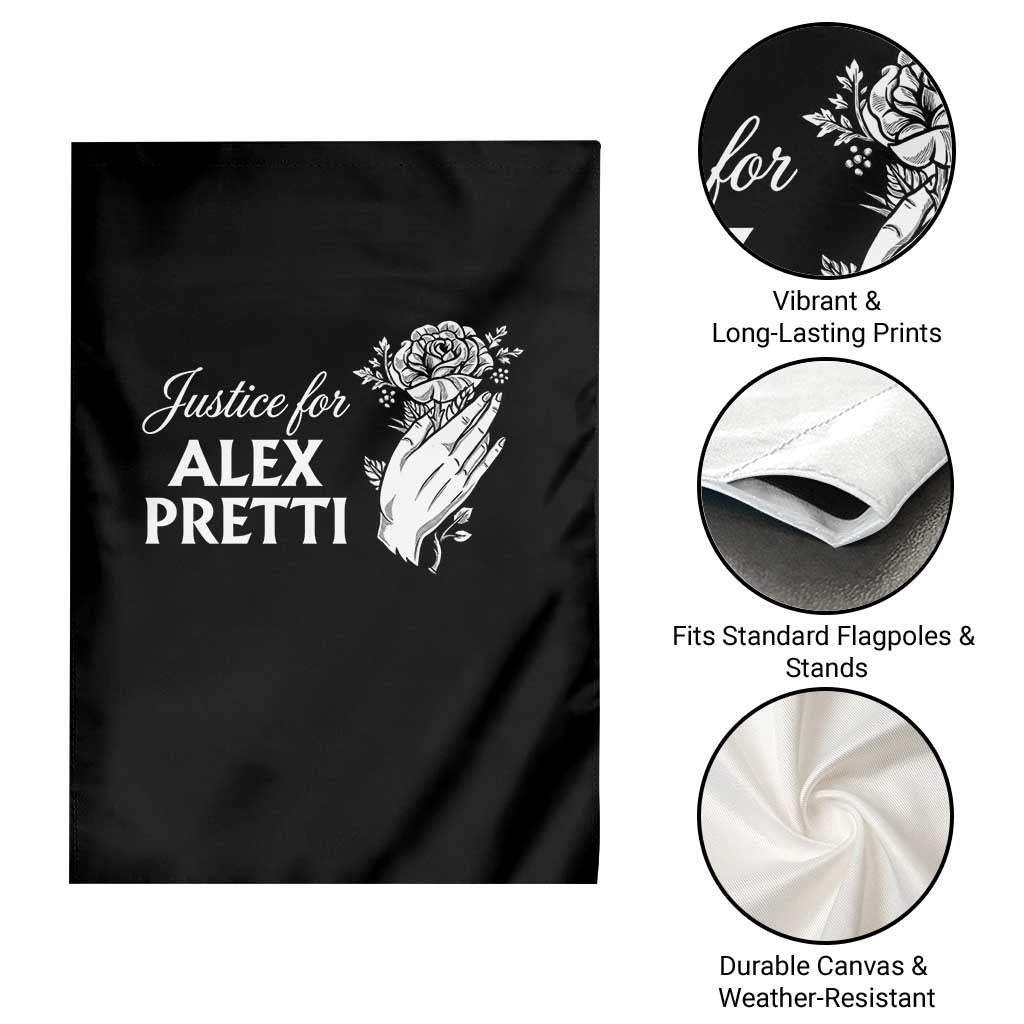 Justice for Alex Pretti Floral Memorial Garden Flag Minneapolis Jan 24 2026 Tribute TS02 Print Your Wear