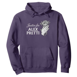 Justice for Alex Pretti Floral Memorial Hoodie Minneapolis Jan 24 2026 Tribute TS02 Purple Print Your Wear