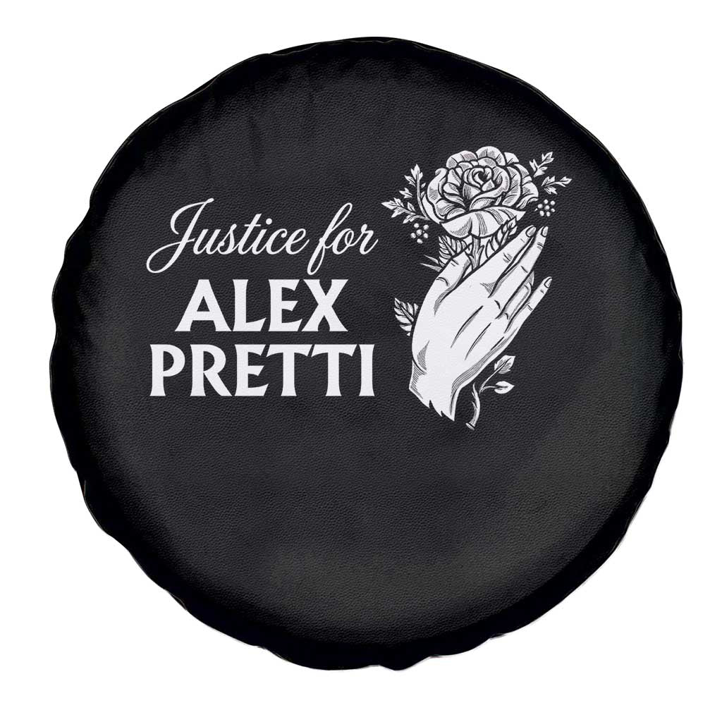 Justice for Alex Pretti Floral Memorial Spare Tire Cover Minneapolis Jan 24 2026 Tribute TS02 Print Your Wear