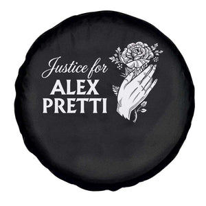 Justice for Alex Pretti Floral Memorial Spare Tire Cover Minneapolis Jan 24 2026 Tribute TS02 Print Your Wear