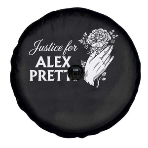 Justice for Alex Pretti Floral Memorial Spare Tire Cover Minneapolis Jan 24 2026 Tribute TS02 Print Your Wear