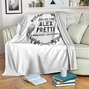 Justice for Alex Pretti Throw Blanket Minneapolis January 24 2026 Tribute Memorial Wreath TS02 Print Your Wear