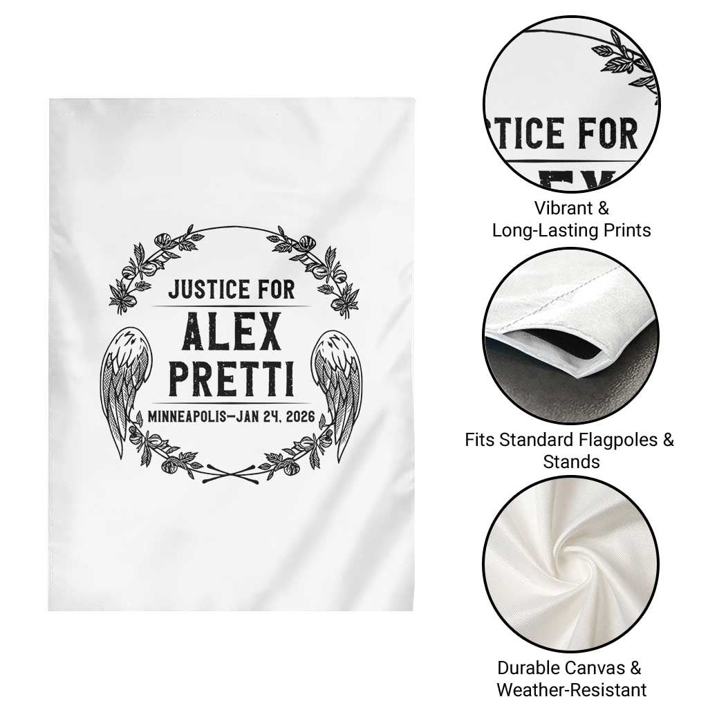 Justice for Alex Pretti Garden Flag Minneapolis January 24 2026 Tribute Memorial Wreath TS02 Print Your Wear