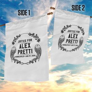 Justice for Alex Pretti Garden Flag Minneapolis January 24 2026 Tribute Memorial Wreath TS02 Print Your Wear