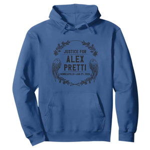 Justice for Alex Pretti Hoodie Minneapolis January 24 2026 Tribute Memorial Wreath TS02 Royal Blue Print Your Wear