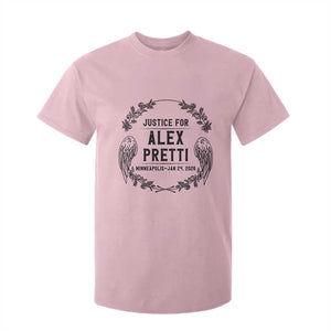 Justice for Alex Pretti T Shirt For Kid Minneapolis January 24 2026 Tribute Memorial Wreath TS02 Light Pink Print Your Wear