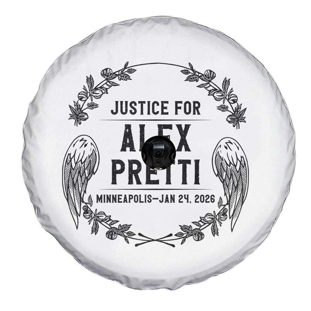 Justice for Alex Pretti Spare Tire Cover Minneapolis January 24 2026 Tribute Memorial Wreath TS02 Print Your Wear