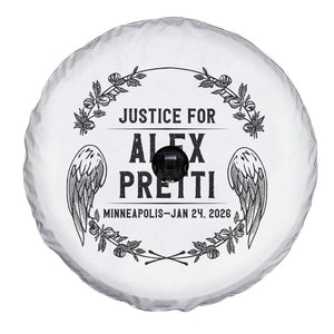 Justice for Alex Pretti Spare Tire Cover Minneapolis January 24 2026 Tribute Memorial Wreath TS02 Print Your Wear