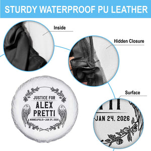 Justice for Alex Pretti Spare Tire Cover Minneapolis January 24 2026 Tribute Memorial Wreath TS02 Print Your Wear
