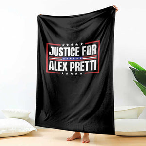 Justice for Alex Pretti Patriotic Throw Blanket Minneapolis Jan 24 2026 Memorial Red White and Blue TS02 Print Your Wear