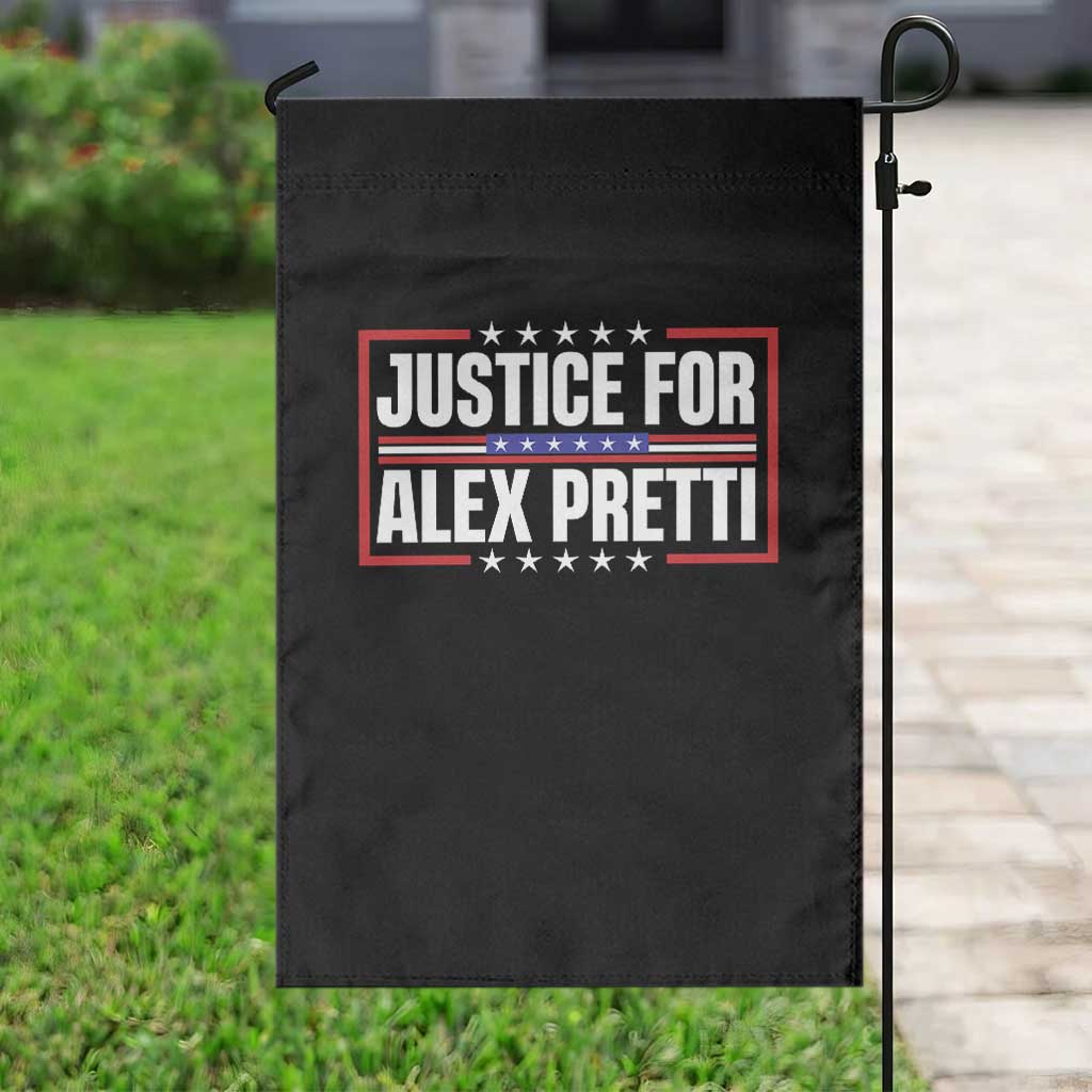 Justice for Alex Pretti Patriotic Garden Flag Minneapolis Jan 24 2026 Memorial Red White and Blue TS02 Print Your Wear