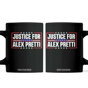 Justice for Alex Pretti Patriotic Coffee Mug Minneapolis Jan 24 2026 Memorial Red White and Blue TS02 Black Print Your Wear