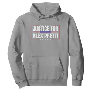 Justice for Alex Pretti Patriotic Hoodie Minneapolis Jan 24 2026 Memorial Red White and Blue TS02 Sport Gray Print Your Wear
