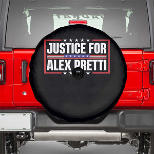 Justice for Alex Pretti Patriotic Spare Tire Cover Minneapolis Jan 24 2026 Memorial Red White and Blue TS02 Black Print Your Wear