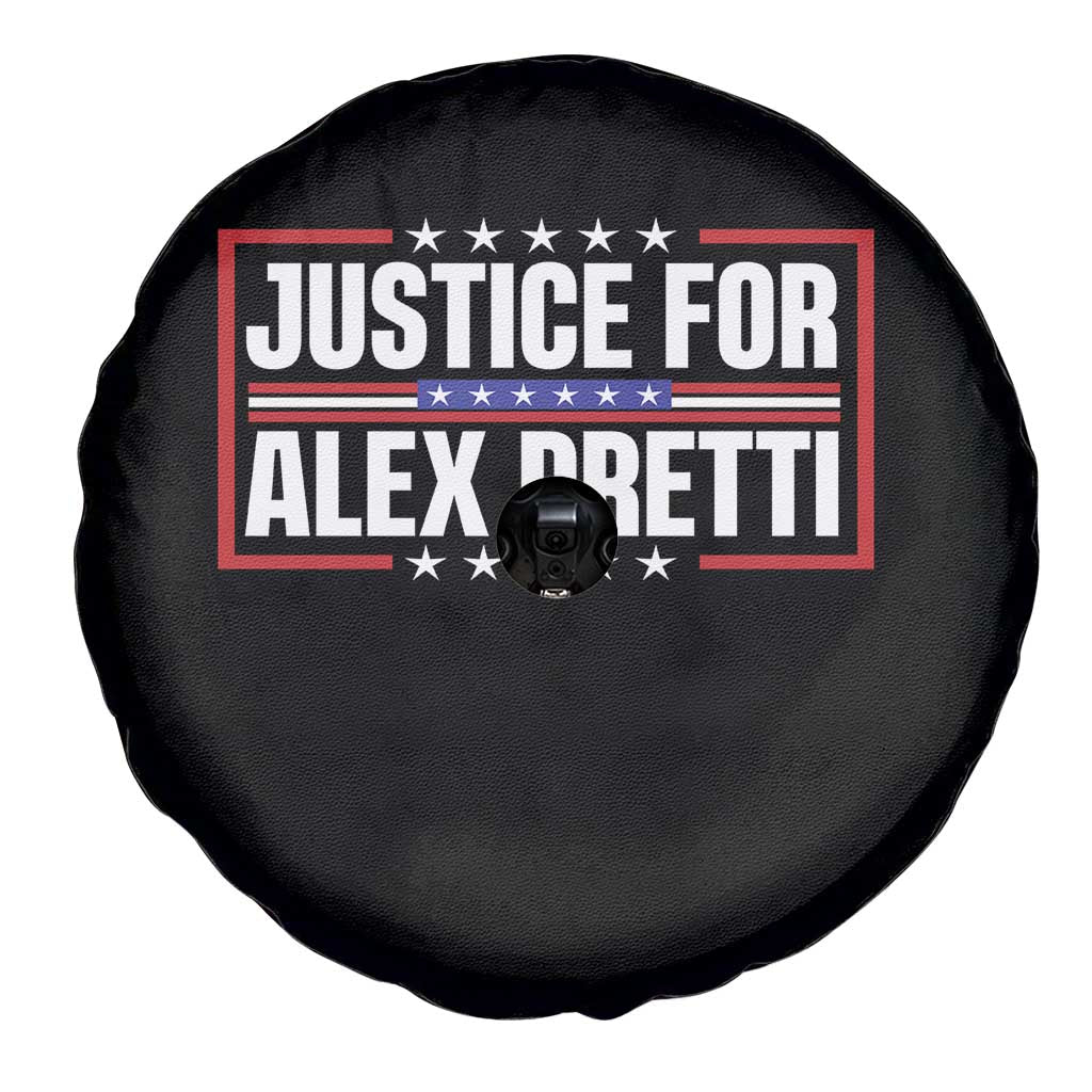 Justice for Alex Pretti Patriotic Spare Tire Cover Minneapolis Jan 24 2026 Memorial Red White and Blue TS02 Print Your Wear