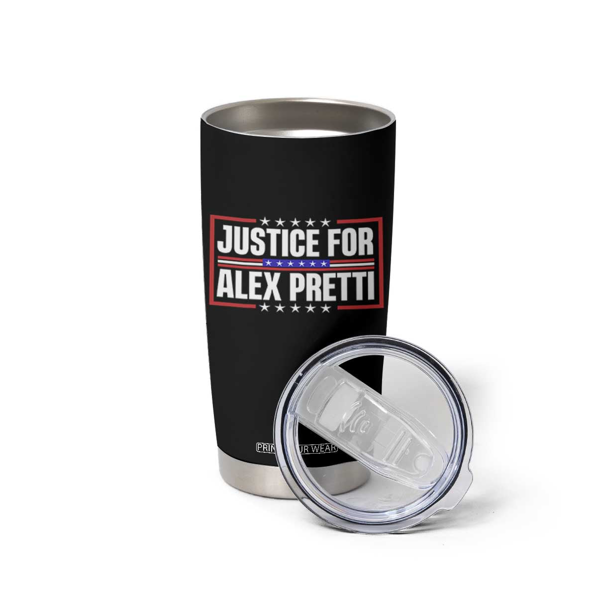 Justice for Alex Pretti Patriotic Tumbler Cup Minneapolis Jan 24 2026 Memorial Red White and Blue TS02 Print Your Wear