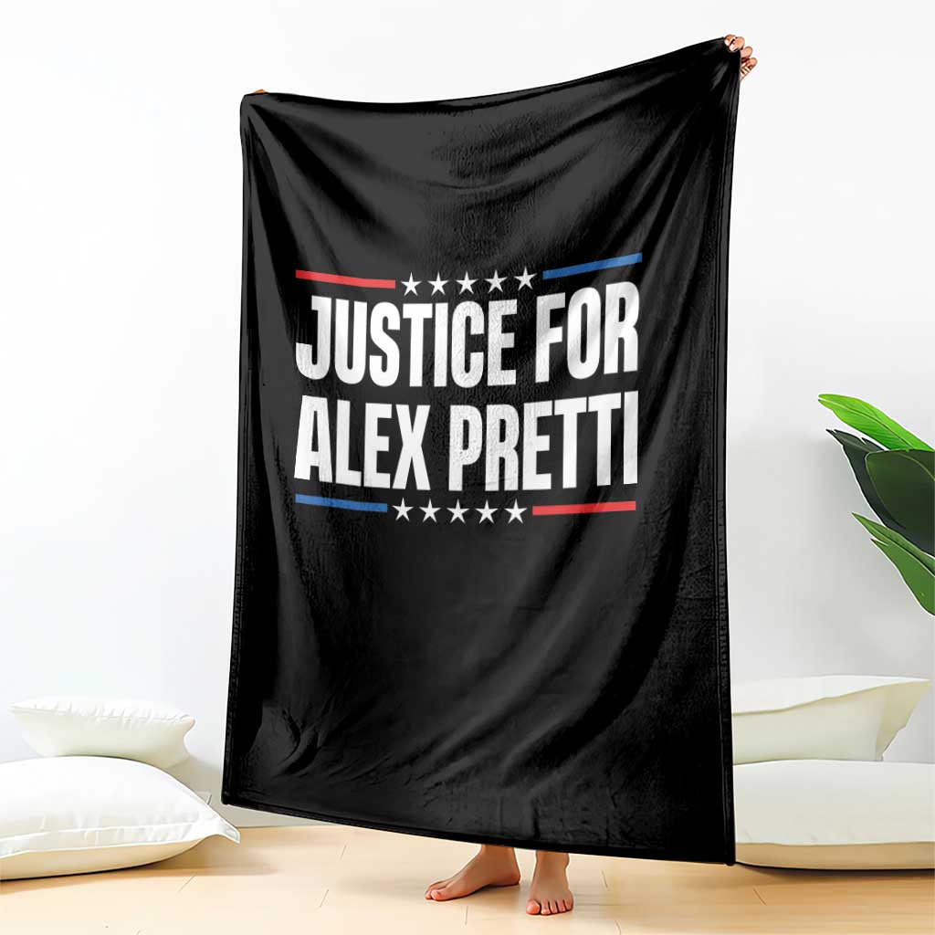 Justice for Alex Pretti Patriotic Throw Blanket Minneapolis Jan 24 2026 Memorial Tribute TS02 Print Your Wear
