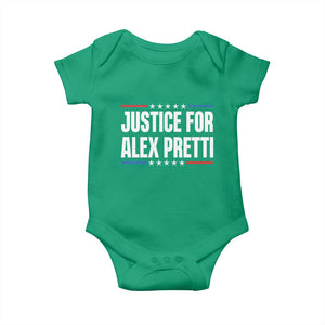 Justice for Alex Pretti Patriotic Baby Onesie Minneapolis Jan 24 2026 Memorial Tribute TS02 Irish Green Print Your Wear