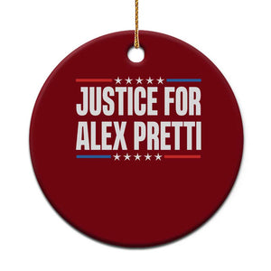Justice for Alex Pretti Patriotic Ceramic Ornament Minneapolis Jan 24 2026 Memorial Tribute TS02 1pc Red Print Your Wear