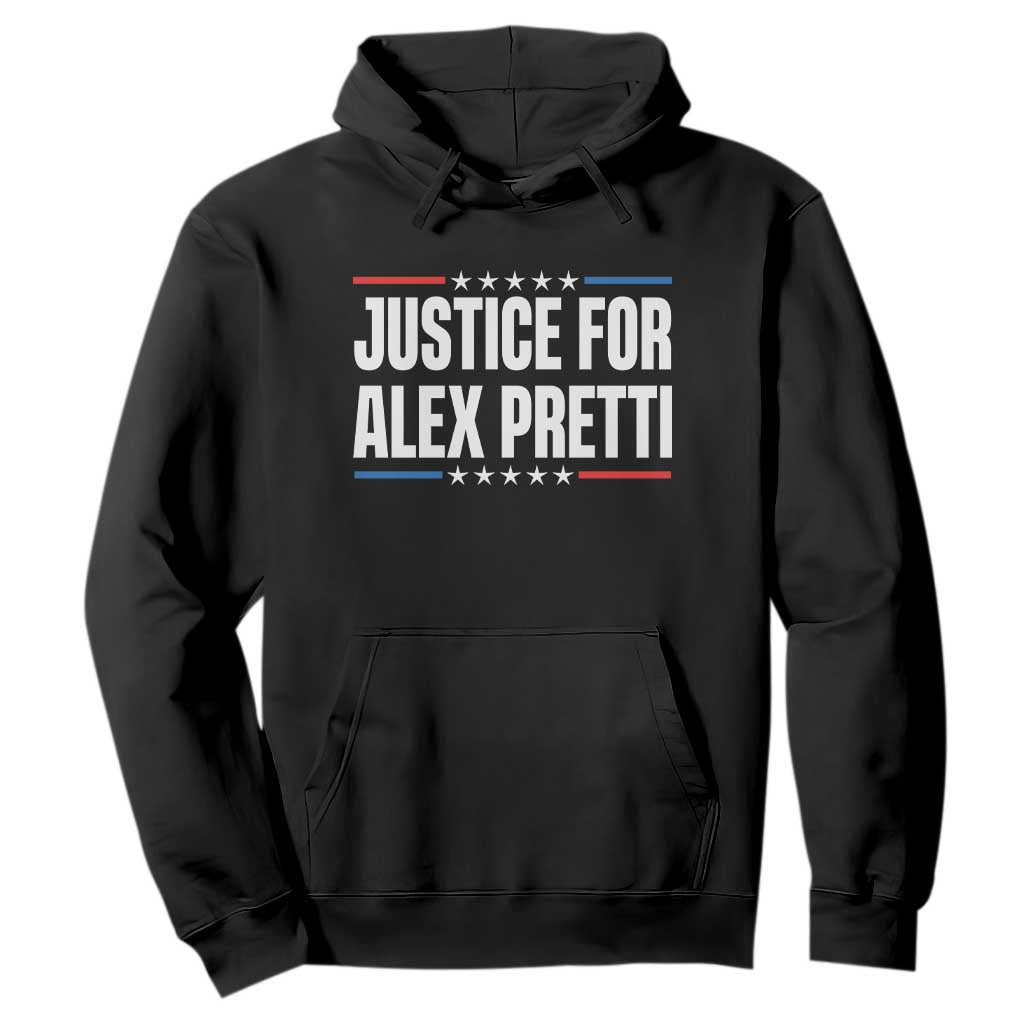 Justice for Alex Pretti Patriotic Hoodie Minneapolis Jan 24 2026 Memorial Tribute TS02 Black Print Your Wear