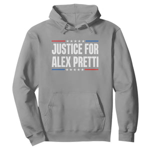 Justice for Alex Pretti Patriotic Hoodie Minneapolis Jan 24 2026 Memorial Tribute TS02 Sport Gray Print Your Wear