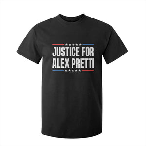 Justice for Alex Pretti Patriotic T Shirt For Kid Minneapolis Jan 24 2026 Memorial Tribute TS02 Black Print Your Wear