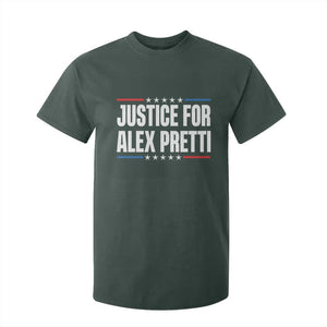 Justice for Alex Pretti Patriotic T Shirt For Kid Minneapolis Jan 24 2026 Memorial Tribute TS02 Dark Forest Green Print Your Wear