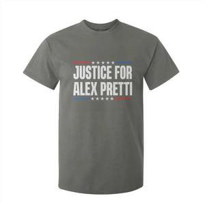 Justice for Alex Pretti Patriotic T Shirt For Kid Minneapolis Jan 24 2026 Memorial Tribute TS02 Military Green Print Your Wear