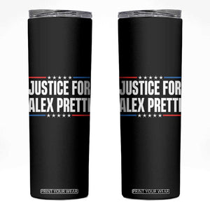 Justice for Alex Pretti Patriotic Skinny Tumbler Minneapolis Jan 24 2026 Memorial Tribute TS02 Black Print Your Wear